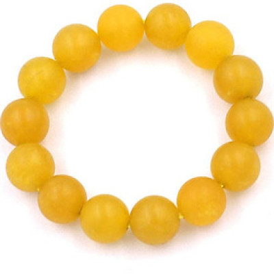 Chuỗi đeo tay đá thạch anh vàng mờ 14 ly - Vòng chuỗi đeo tay đá phong thủy