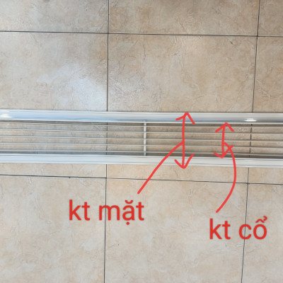 Cửa gió nhôm 1200x150 nan bầu dục cho điều hoà âm trần, cửa cấp hồi điều hòa