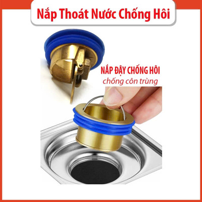 Nắp Cống Thoát Nước Bằng Đồng – Combo 2 Cái, Chống Mùi Hôi & Côn Trùng Vào Nhà
