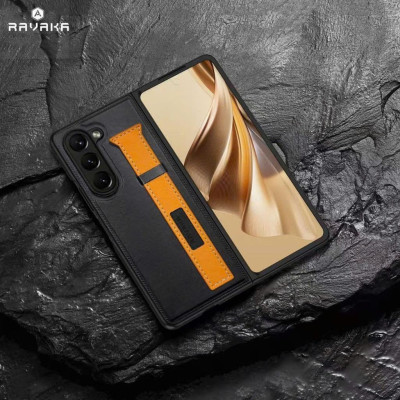 Ốp Lưng Da cho SAMSUNG Z Fold 7 Bảo Vệ 360° hiệu RAVAKA bảo vệ toàn diện bền đẹp