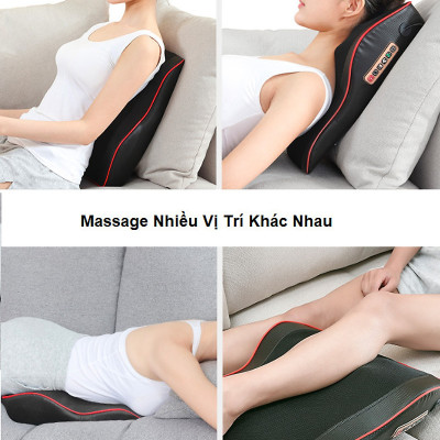 Gối Massage Hồng Ngoại 20 bi- Phiên Bản 2022 - Có túi khí - mátxa Cổ, Vai, Gáy, Toàn Thân Đa Năng Hỗ Trợ Giảm Đau Nhức Hiệu Quả An Toàn Khi Dùng Thích Hợp Cho Mọi Lứa Tuổi
