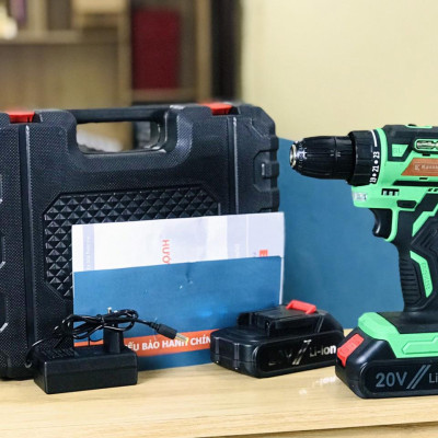 MÁY KHOAN PIN 20V KHÔNG BÚA (MOTOR TỪ) KAZAKI KZ20BC (2 PIN 20V-1.5AH, 1 SẠC)- HÀNG CHÍNH HÃNG