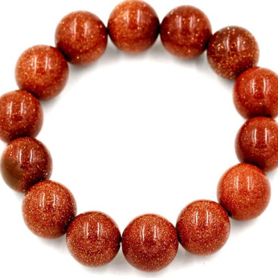 Vòng tay chuỗi hạt đá kim sa 14 ly 14 hạt