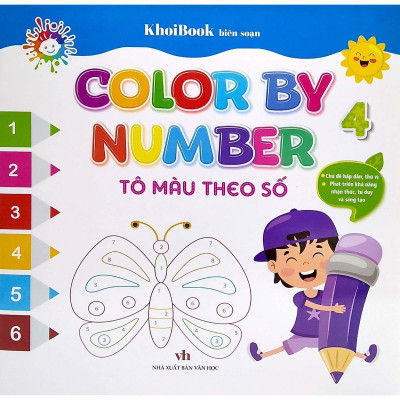 Sách - Color By Number - Tô Màu Theo Số - Tập 4 - Chính Thông Book