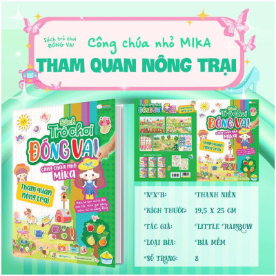 Sách - Trò Chơi Đóng Vai Công Chúa Nhỏ Mika - Tham Quan Nông Trại - Bóc Dán 80+ Sticker Đa Dạng Cho Bé Gái - Megabook