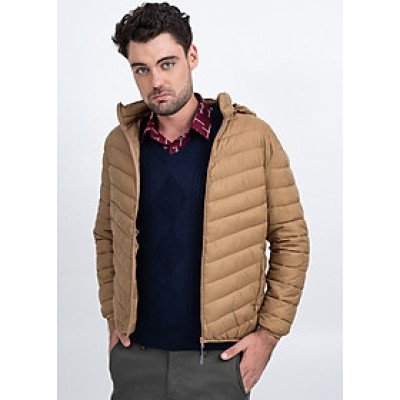 Áo Jacket nam Novelty 03 lớp lông vũ màu nâu NJKMMTMNLR1805314