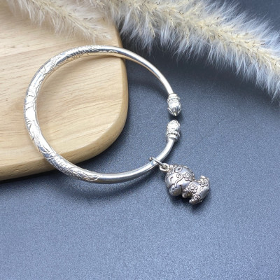 Vòng Tay Lắc Chân Bạc Ta Cho Bé Mix Charm BẠC HIỂU MINH LTE559