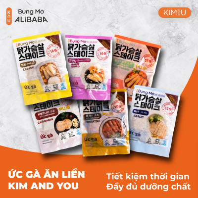 Ức Gà Steak Vị Tỏi Hàn Quốc Ăn Liền Healthy Tăng Cơ Giảm Cân - Gói 130g