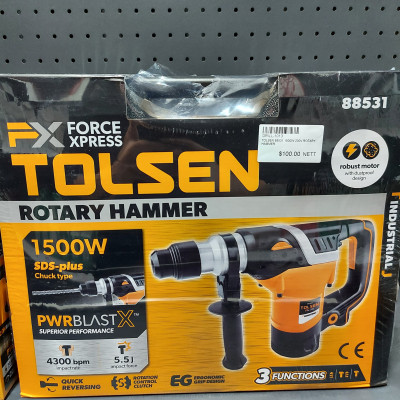 MÁY KHOAN ĐỤC 3 CHỨC NĂNG 1500W TOLSEN 88531( SIÊU KHỎE, 100% DÂY ĐỒNG)- HÀNG CHÍNH HÃNG