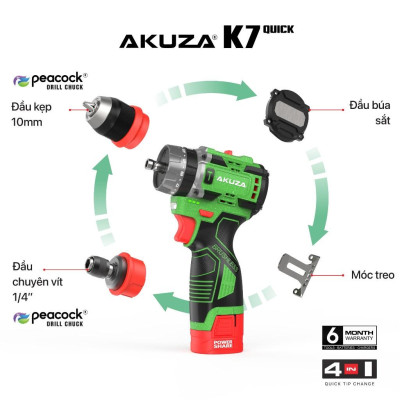 MÁY KHOAN PIN 16.8V (XÁM KG GALAXY) AKUZA K7 - HÀNG CHÍNH HÃNG