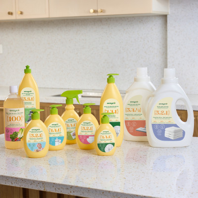 Gel rửa chén bát sinh học cho máy ENZYCO 850ml - Chiết xuất Bồ hòn và Enzyme Dứa