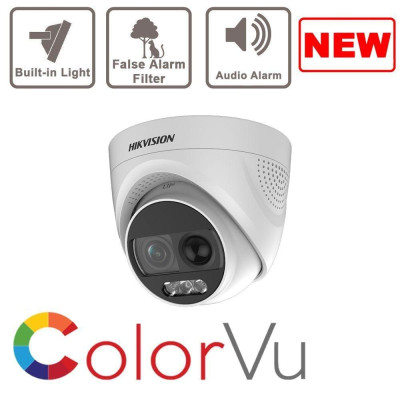 CAMERA HD-TVI ColorVu HIKVISION DS-2CE70DF0T-MF 2 MEGAPIXEL, Màu sắc 24/7 - Hàng chính hãng