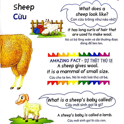 Mẹ Hỏi Bé Trả Lời - Song Ngữ Anh-Việt - Farm Animals - Động Vật Nuôi (Dành Cho Trẻ Từ 2-7 Tuổi)