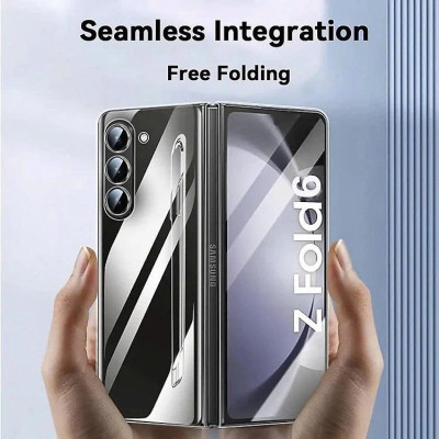Ốp Lưng Trong Suốt Siêu Mỏng Chống Ố Vàng Cho Samsung Galaxy Z Fold 7 / Z Fold 6 5G Likgus Penone – Bảo Vệ 360° Màn Phụ & Mặt Lưng, Tặng Bút Cảm Ứng – Hàng Nhập Khẩu