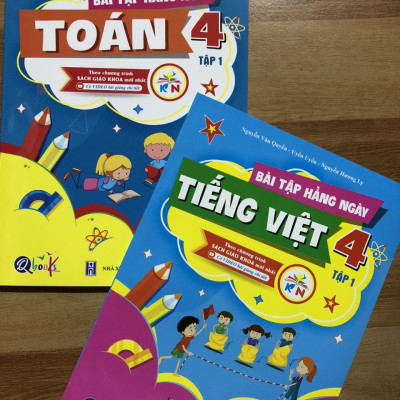 bộ 2 cuốn bài tập hàng ngày toán và tiếng việt lớp 4 học kì 1 - kết nối mới nhất 2023