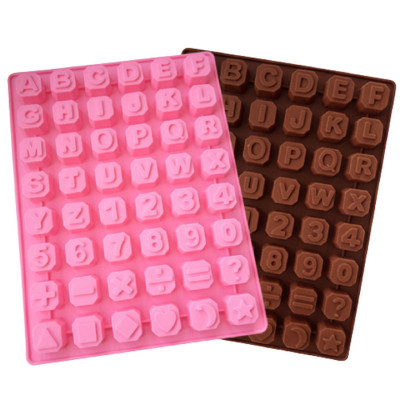 Khuôn silicon làm bánh, rau câu, socola 24 chữ cái, 10 số, ký tự - Mã số 1136