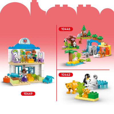 LEGO DUPLO 10445 Đồ Chơi Lắp Ráp Cuộc Đua Xe Kỳ Thú (70 chi tiết)
