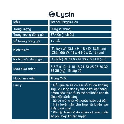 Nuobell flexbell - [All Black] Quả tạ tay điều chỉnh trọng lượng 36kg mỗi lần đổi 2kg 16 cấp độ tạ đòn tập luyện chuyên nghiệp gym