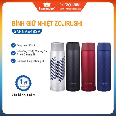 Bình giữ nhiệt nóng-lạnh Zojirushi 480ml SM-NAE48, sản xuất tại Thái Lan, bảo hành giữ nhiệt 1 năm | Hàng chính hãng