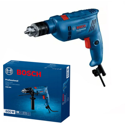 Máy khoan động lực kèm phụ kiện Bosch GSB 600 SET (BỘ SET VALY 100 MÓN PHỤ KIỆN) - Hàng chính hãng