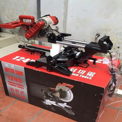 Máy Cắt Nhôm Trượt ABG 1245, Phi 305mm, Công Suất 2200W, Có Thể Cắt Sắt, Cưa Gỗ Đa Góc - Hàng Chính Hãng