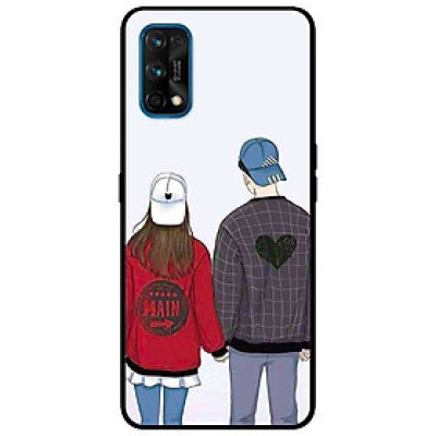 Ốp lưng dành cho Realme 7 Pro mẫu Cặp Đôi Mũ Trắng Xanh