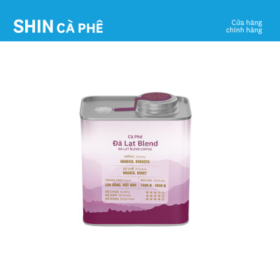 Cà phê Đà Lạt Blend - SHIN Cà phê - Cà phê pha phin - Hộp thiếc 200g