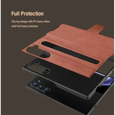 Bao Da dành cho Samsung Galaxy Z Fold 7 / Z Fold 6 hiệu Nillkin Aoge Leather Cao Cấp - Hàng nhập khẩu
