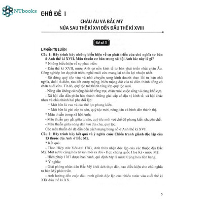 Sách Đề Kiểm Tra, Đánh Giá Lịch Sử 8 Theo Chủ Đề (Biên Soạn Theo Chương Trình GDPT Mới)