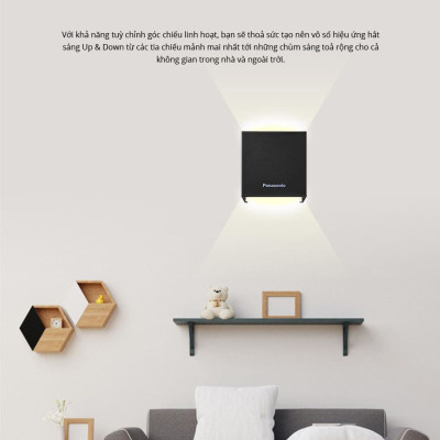 Đèn gắn tường Panasonic HHBQ1005B88, Ánh sáng vàng 3000K, trang trí, thắp sáng lối đi cầu thang, hành lang