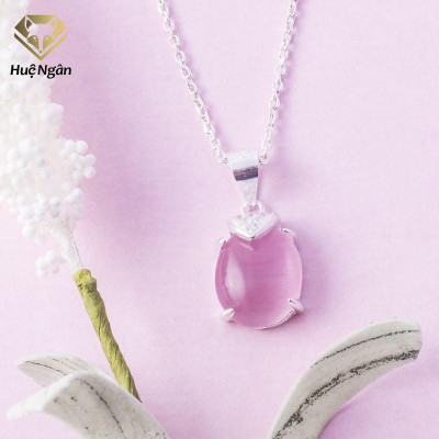 Dây chuyền bạc Ý 925 Huệ Ngân - Mặt đá phong thủy YYDZ122