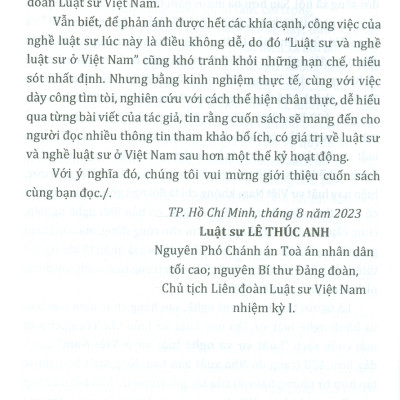 Luật Sư Và Nghề Luật Sư Ở Việt Nam