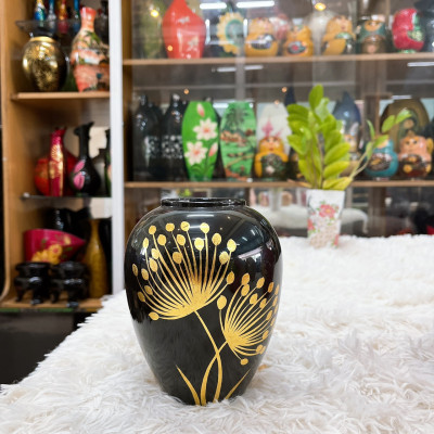 Bình Hoa Sơn Mài - Bình Lu Thấp | Size 16x12 cm | Nhỏ Gọn – Trang Nhã – Thủ Công Cao Cấp