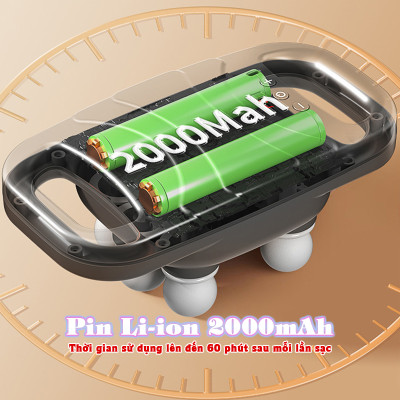 Máy massage đấm lưng và giãn cơ toàn thân 6 đầu Nikio NK-272 Pro - 9 chế độ, 20 cấp tốc độ mát xa