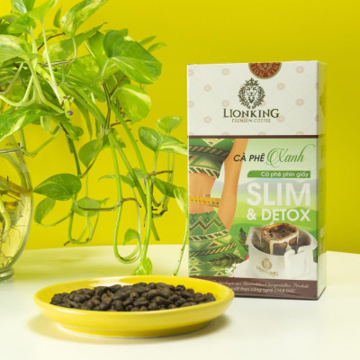 Cà phê xanh phin giấy LIONKING 15g * 10 gói