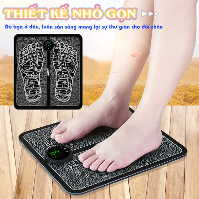 Thảm massage bàn chân xung điện Nikio NK-106 có 12 chế độ, 19 cường độ matxa, thúc đẩy lưu thông máu, giảm tê bì và đau mỏi chân hiệu quả