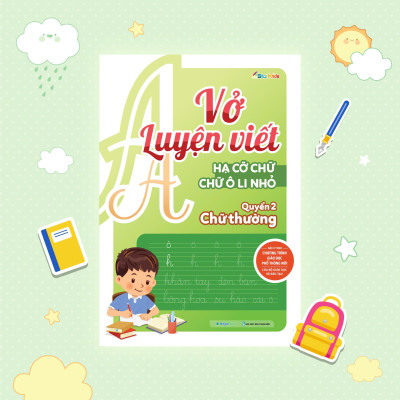 Sách - Vở Luyện Viết Hạ Cỡ Chữ - Chữ Ô Li Nhỏ - Quyển 2 - Chữ Thường - Megabook