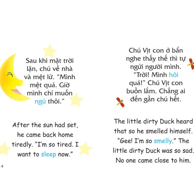 Sách Truyện Tranh Song Ngữ Việt Anh Cho Bé - Tắm Sạch Tắm Thơm Bạn Thương Bạn Mến