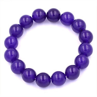 Vòng tay chuỗi hạt đá thạch anh tím 12 ly 17 hạt