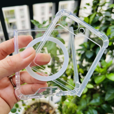 Ốp lưng dành cho Galaxy Z Flip 5 Likgus trong suốt có sạc không dây- hàng chính hãng