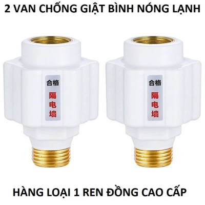 Bộ 2 Cái Van Chống Giật Bình Nóng Lạnh – Zen Đồng Chịu Nhiệt, Chống Rò Điện Hiệu Quả, Loại Tốt