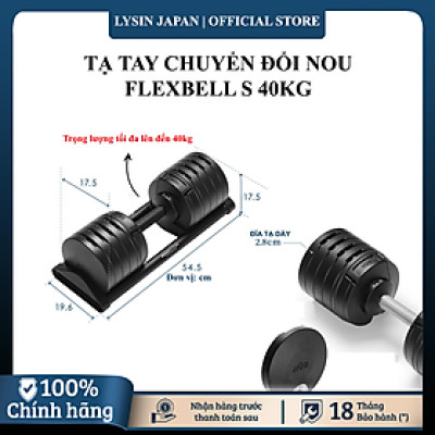 Nuobell - Tạ dumbbells 40Kg Điều Chỉnh 20 Mức – Tay Cầm Khắc Vân, Phù Hợp Gym, Tập Luyện Tại Nhà