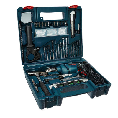 Máy khoan động lực kèm phụ kiện Bosch GSB 600 SET (BỘ SET VALY 100 MÓN PHỤ KIỆN) - Hàng chính hãng