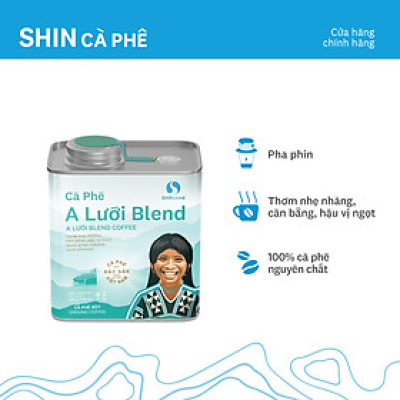 Cà phê A Lưới Blend - SHIN Cà phê - Cà phê pha phin - Hộp thiếc 200g