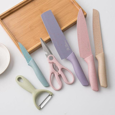 Combo 2 Bộ Dao Lúa Mạch Nhà Bếp Kitchen 6 Món