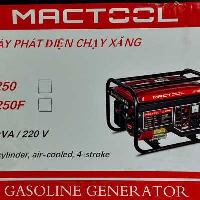 Máy phát điện Mactool EG3250F - máy phát điện chạy xăng công suất 3.25KVA bình nhiên liệu lớn mức độ tiêu thụ nhiên liệu thấp tiết kiệm, an toàn