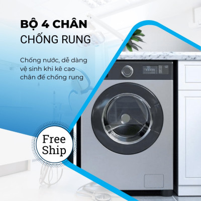 [Hàng VN xuất khẩu] Bộ 4 Chân Kê Chống Rung Máy Giặt 3T Chất Liệu Cao Su Cao Cấp - Chống Rung, Chống Ồn Máy Giặt