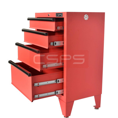 Tủ dụng cụ CSPS 61cm - 04 hộc kéo màu đỏ có chân tủ