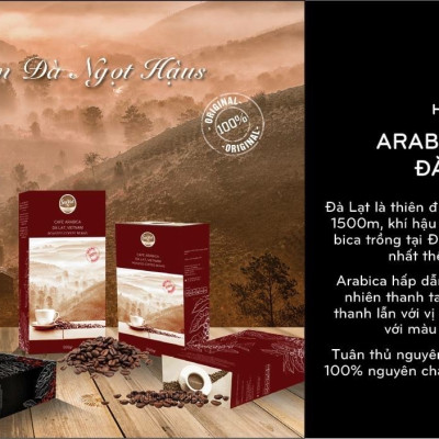 Cà phê Arabica và Robustar cầu đất, đà lạt- 100% cà phê nguyên chất dạng hạt 500g