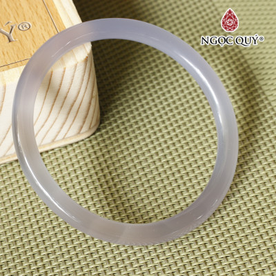 Vòng tay chalcedony xám - Ngọc Quý Gemstones